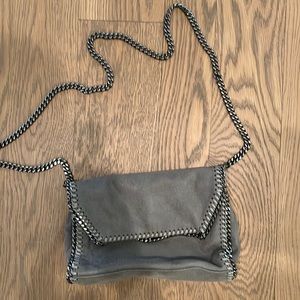 Stella Mcartney crossbody purse in grey suede
